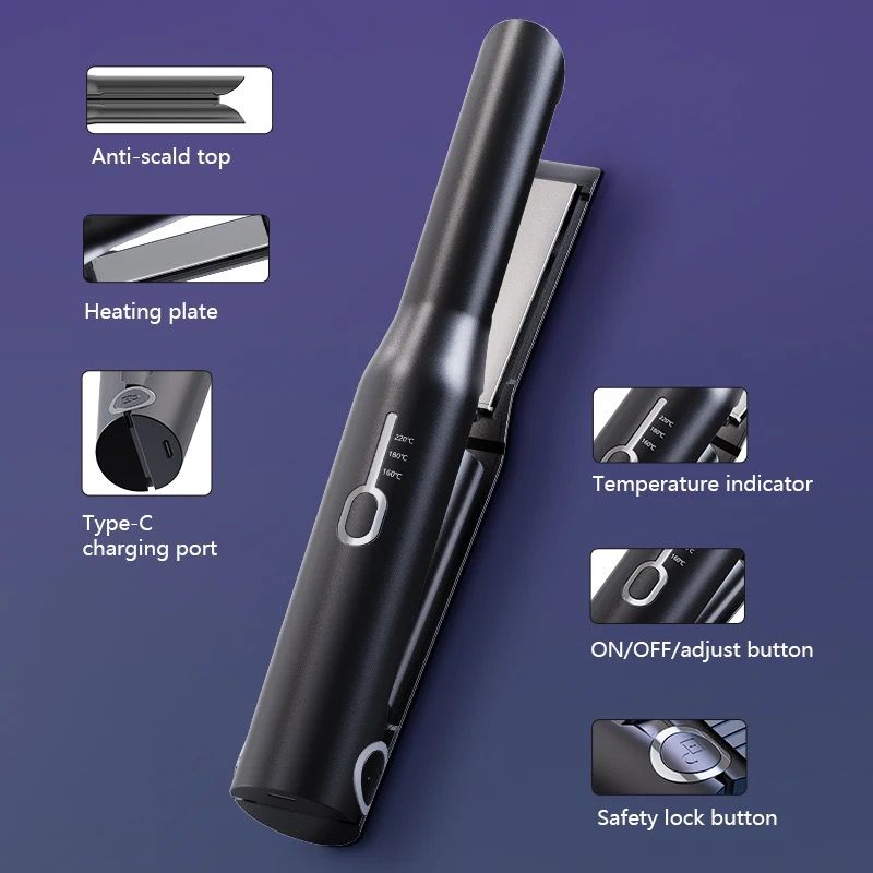 cordless hair straightener portable hair straightener wireless straightener plancha para cabello