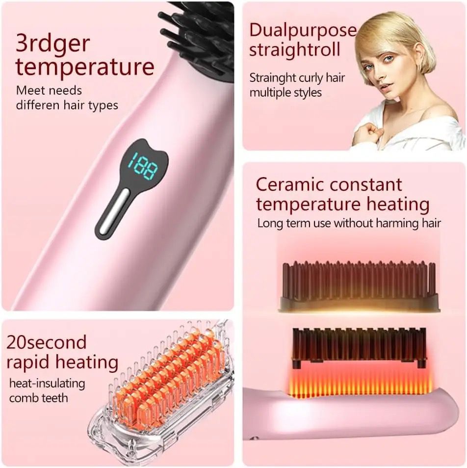 hair straightener brush hair straightener ionic cepillo para planchar cabello straightener comb